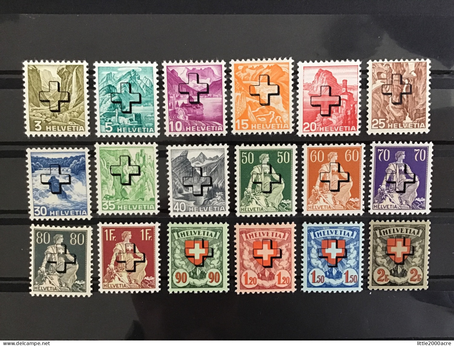 Switzerland 1938 Official Stamps Mint SG O381-98 Mi 28-45 - Dienstzegels
