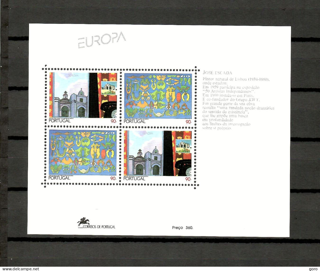 Portugal  1993  .-  Y&T  Nº   94  Block    **   (a) - Blocks & Sheetlets