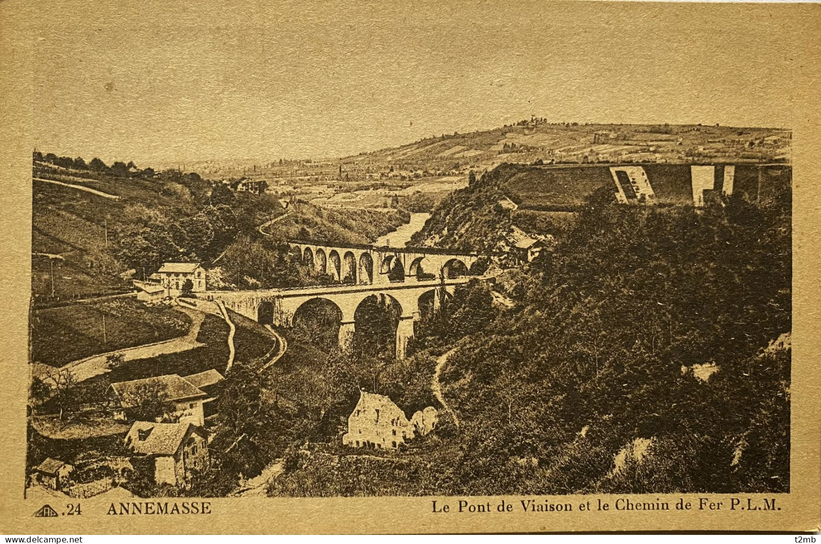 CPA (Haute Savoie) - ANNEMASSE - Le Pont De Viaison Et Le Chemin De Fer P.L.M. (n° 24) - Annemasse