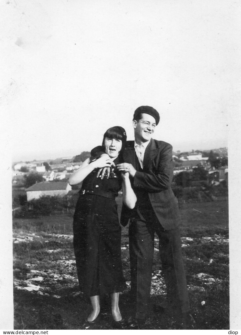 Photo Vintage Paris Snap Shop- Couple Mode Fashion - Personnes Anonymes