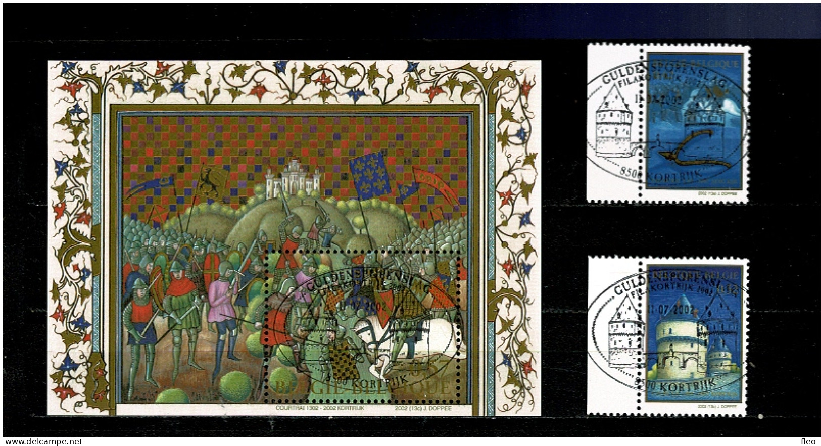 2002 3088/89 & BL96 (3090) Postfris Met 1édag Stempel : HEEL MOOI ! MNH Avec Cachet 1er Jour "  Kortrijk " - Ungebraucht