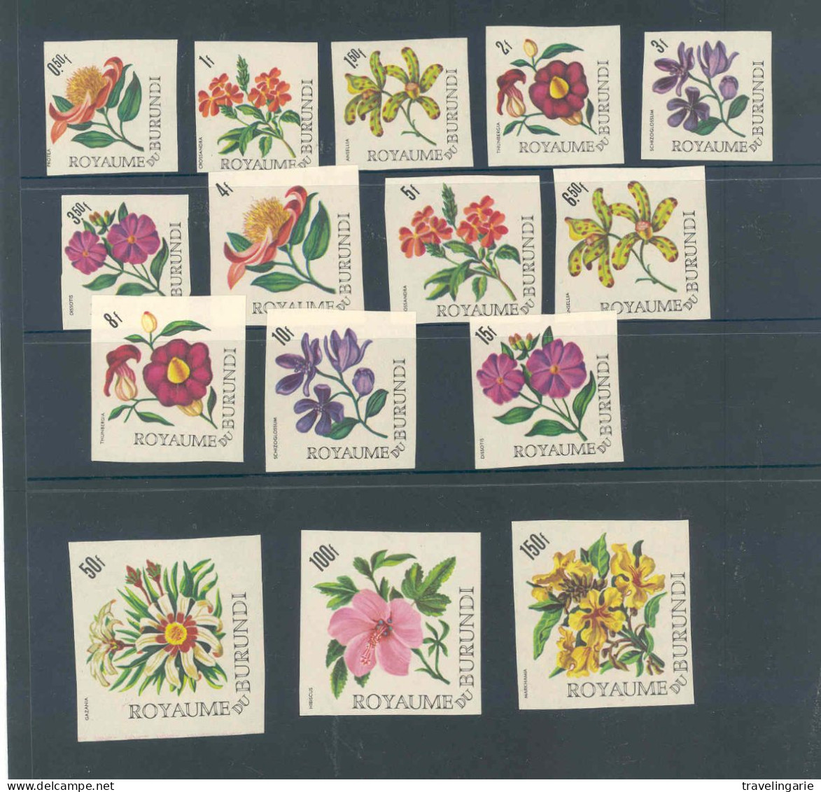 Burundi 1966 Various Flowers Set Imperforate MNH ** - Autres & Non Classés