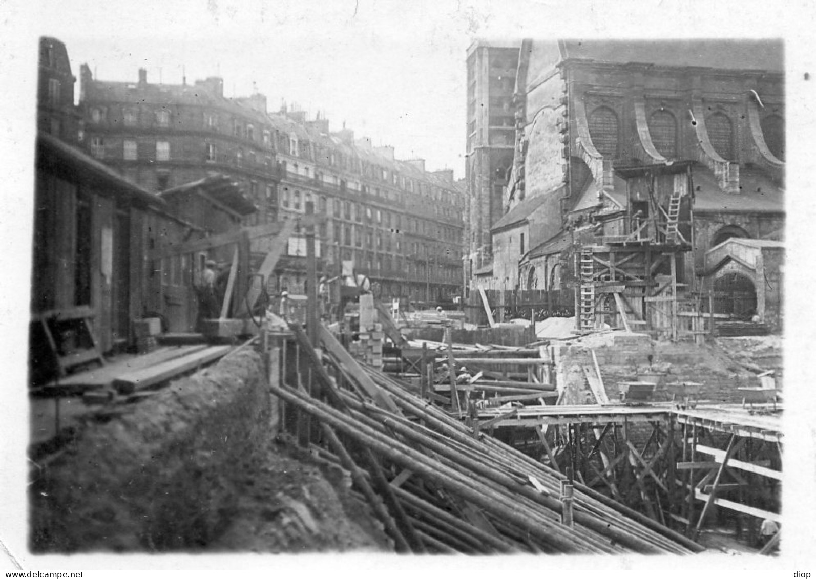 Photo Vintage Paris Snap Shop-immeuble Construction - Lieux