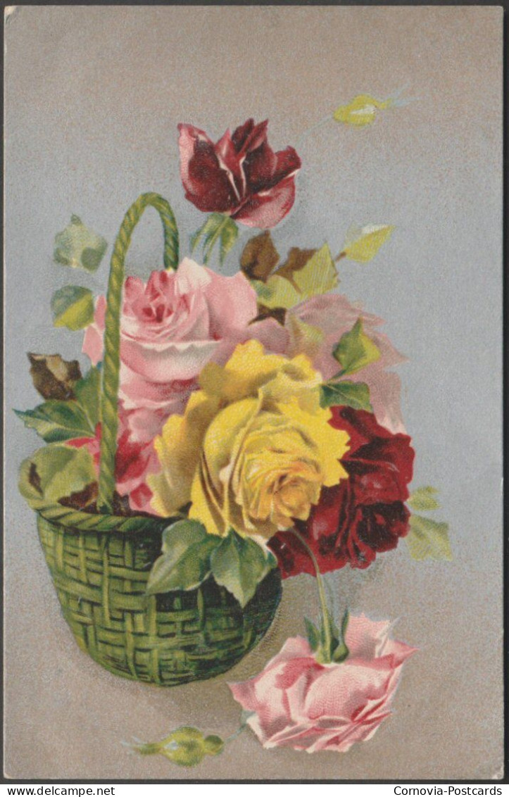 A Wicker Basket Of Roses, C.1905-10 - Birn Brothers Postcard - Fleurs