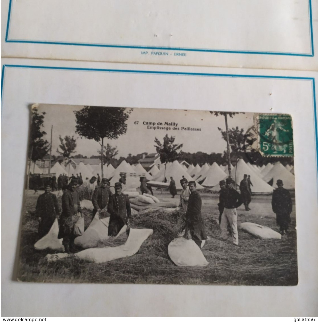 CPA Du Camp De Mailly - Emplissage Des Paillasses - N°67 - Carte Animée - Kasernen