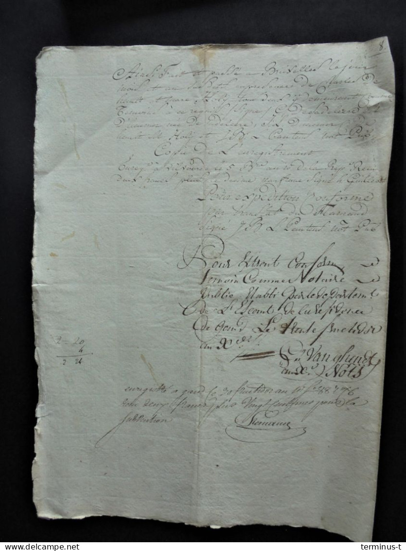 Manuscripten GENT Anno 1785/1805. - Manuskripte