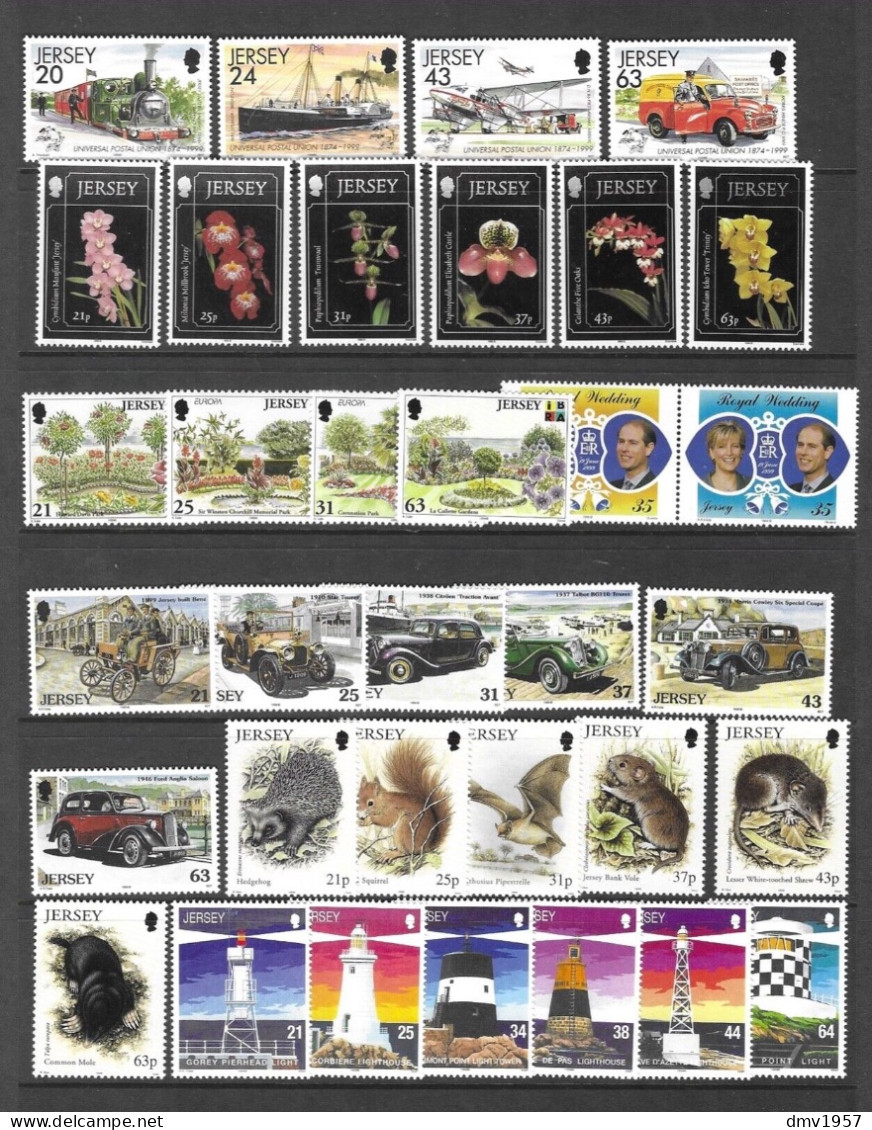 Jersey 1999 MNH Selection (7 Issues) Cat £31+ - Jersey