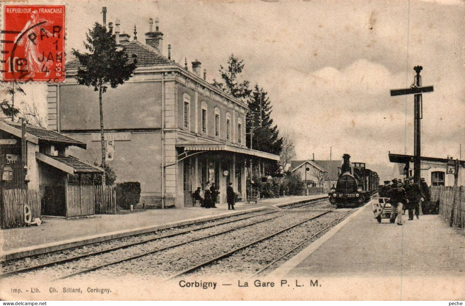 N°2602 W -cpa Corbigny -la Gare- - Gares - Avec Trains
