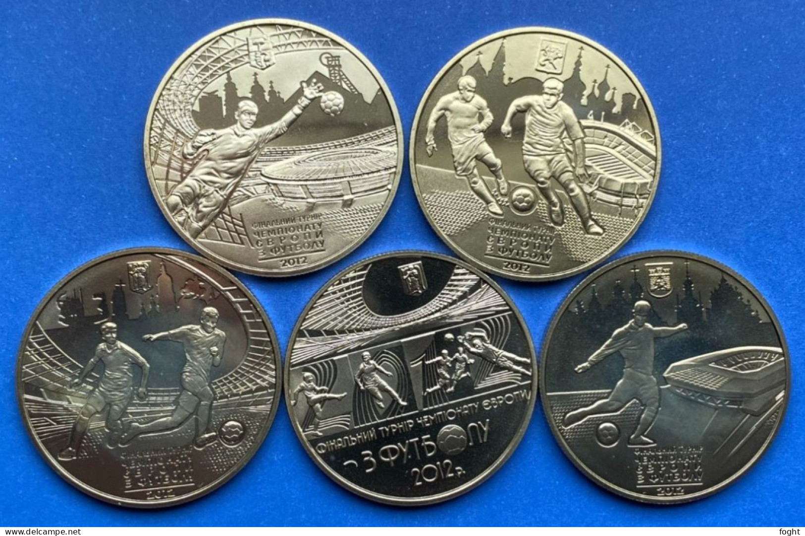 2011 Ukraine Commemorative Coins(5) Soccer,7641 - Ucrania