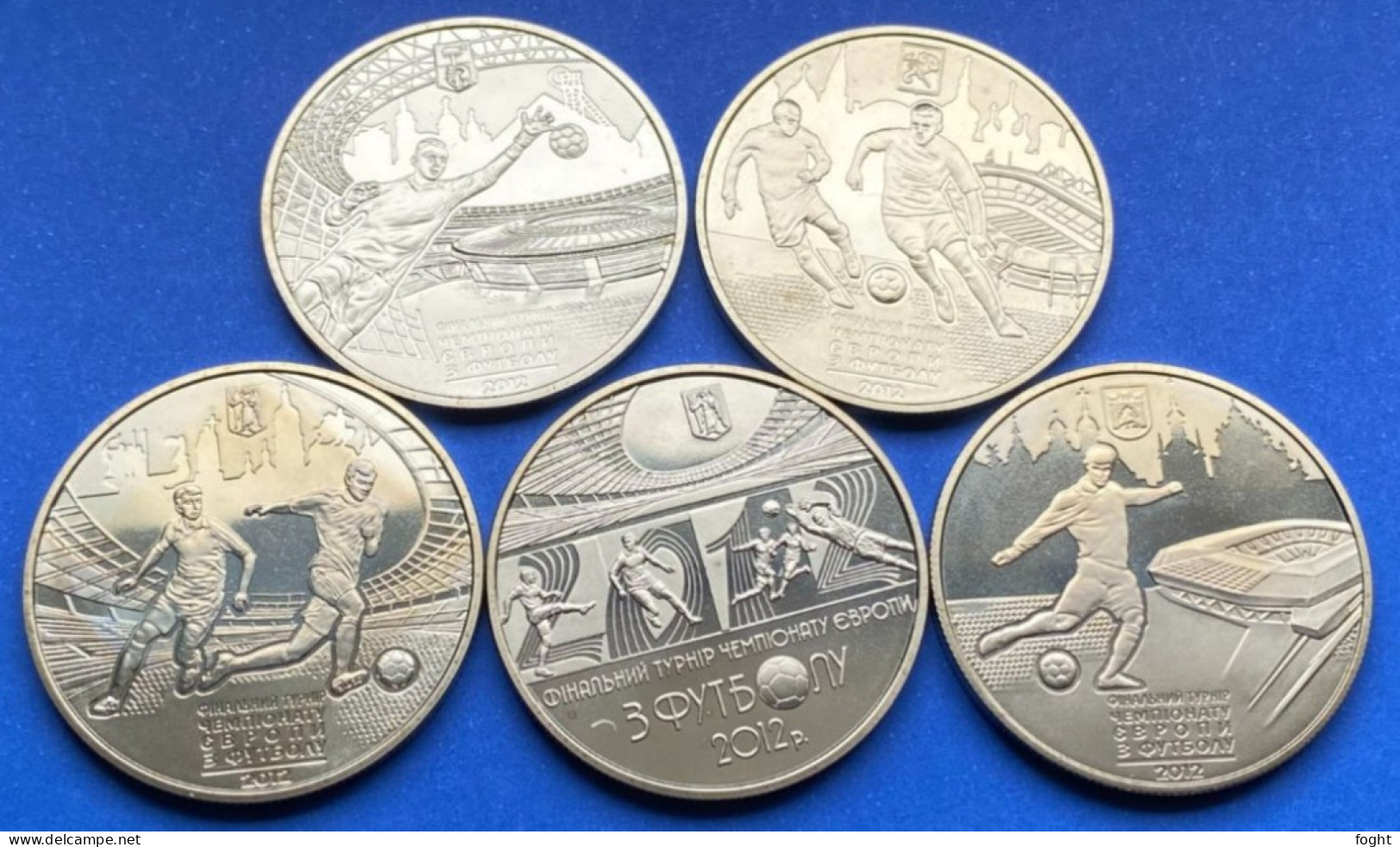 2011 Ukraine Commemorative Coins(5) Soccer,7641 - Ucrania