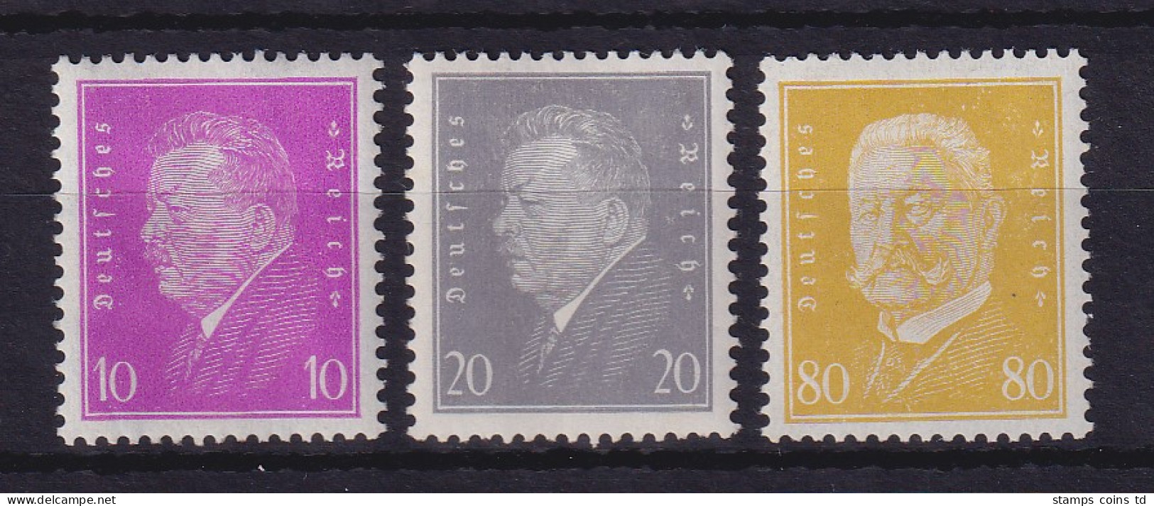 Dt. Reich 1930 Reichspräsidenten Mi.-Nr. 435-437 Ungebraucht * - Neufs