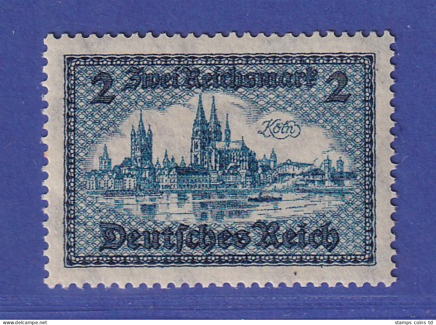 Dt. Reich 1930 Bauwerke Wertaufdruck 2 Reichsmark Mi.-Nr. 440 Postfrisch ** - Ongebruikt