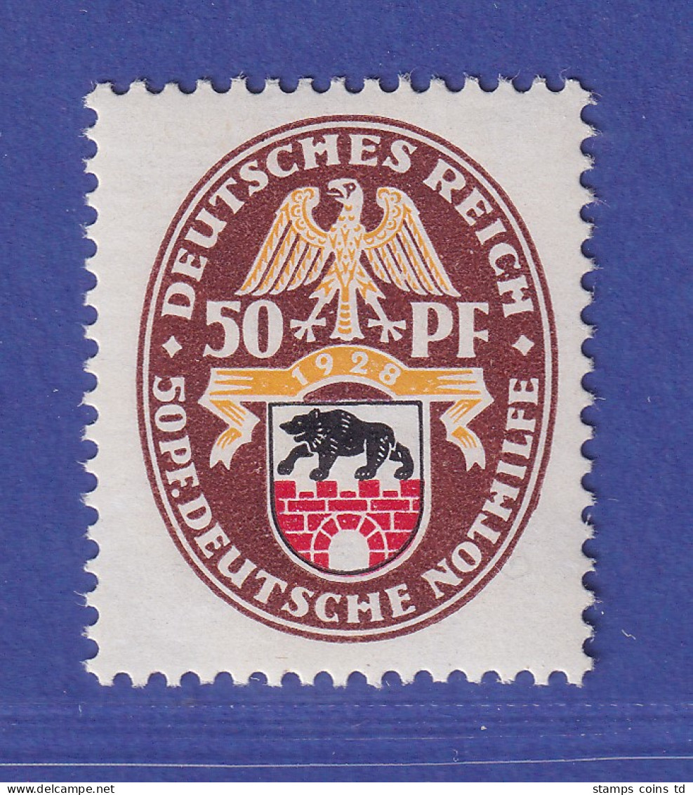 Dt. Reich 1928 Nothilfe Landeswappen Mi.-Nr. 429Y Postfrisch ** - Neufs