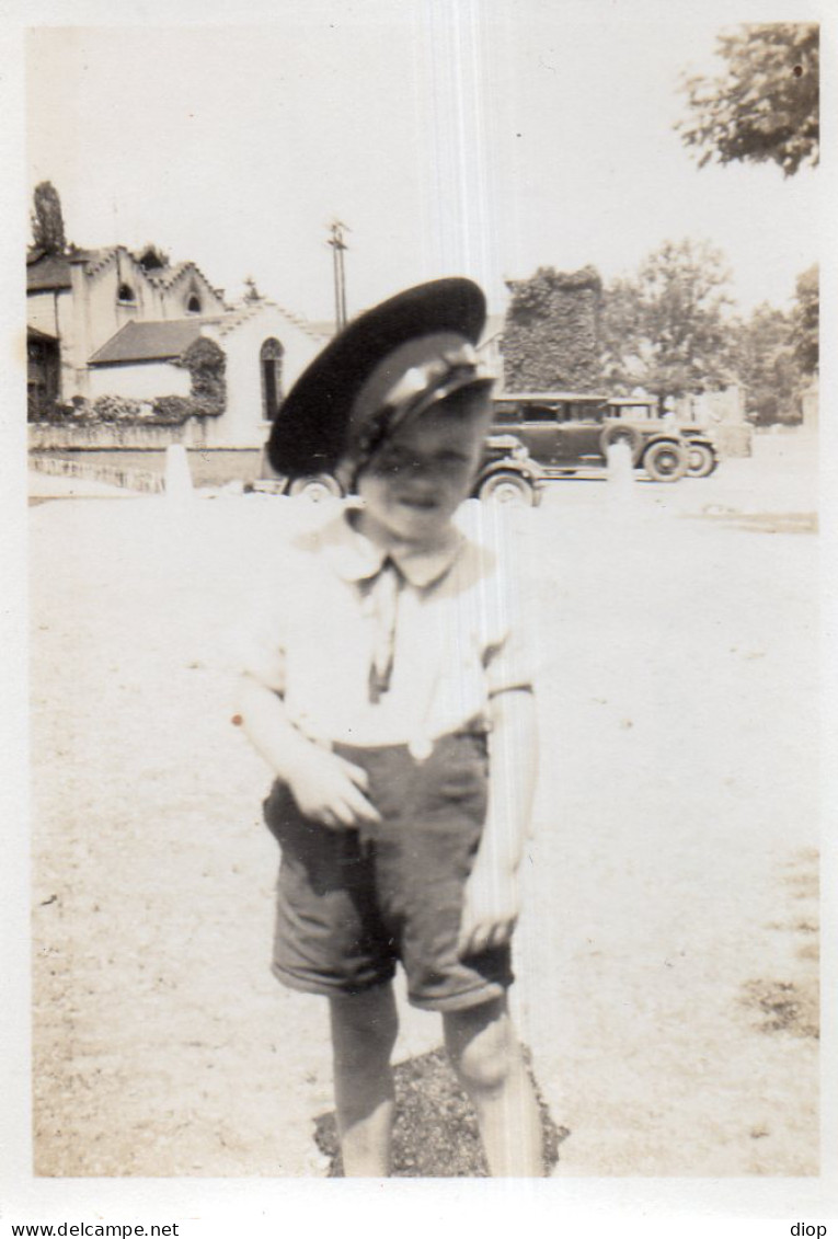 Photo Vintage Paris Snap Shop-enfant Child Casquette Cap - Anonymous Persons