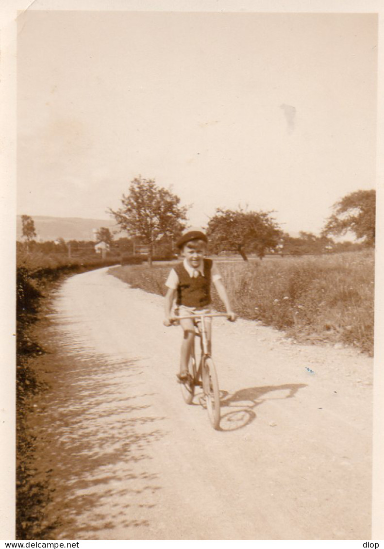 Photo Vintage Paris Snap Shop-enfant Child Bicyclette Bicycle - Personnes Anonymes