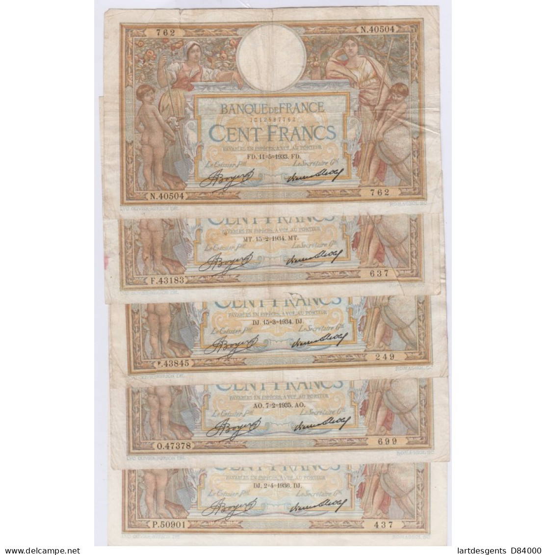 LOT DE 30 BILLETS FRANCE 100 FRANCS LOM Et DELACROIX  L'ART DES GENTS AVIGNON - 100 F 1978-1995 ''Delacroix''