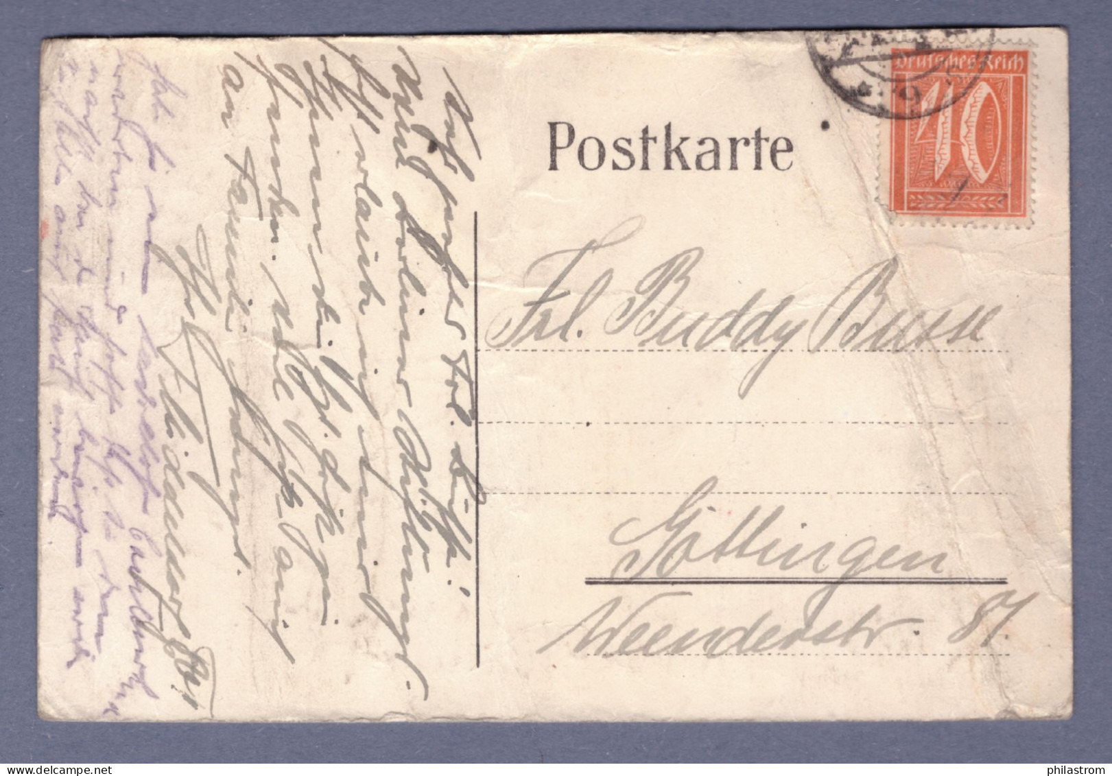 Weimar INFLA Postkarte (CG13110-259) - Cartas & Documentos