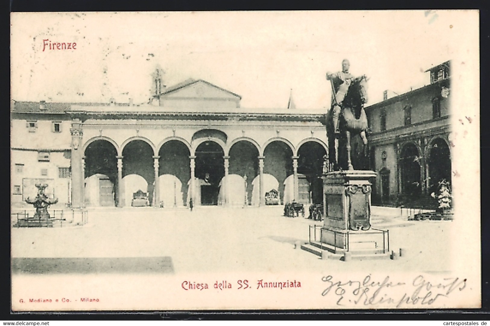 Cartolina Firenze, Chiesa Della SS. Annunziata  - Firenze (Florence)