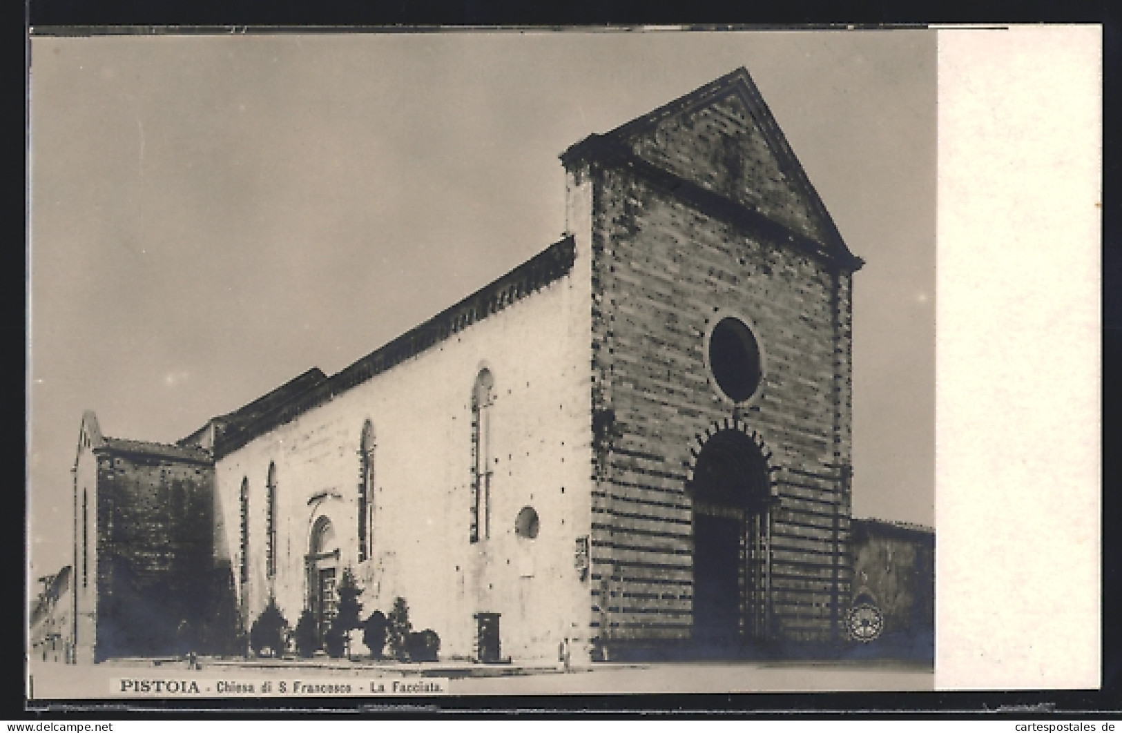Cartolina Pistoia, Chiesa Di S. Francesco, La Facciata  - Pistoia