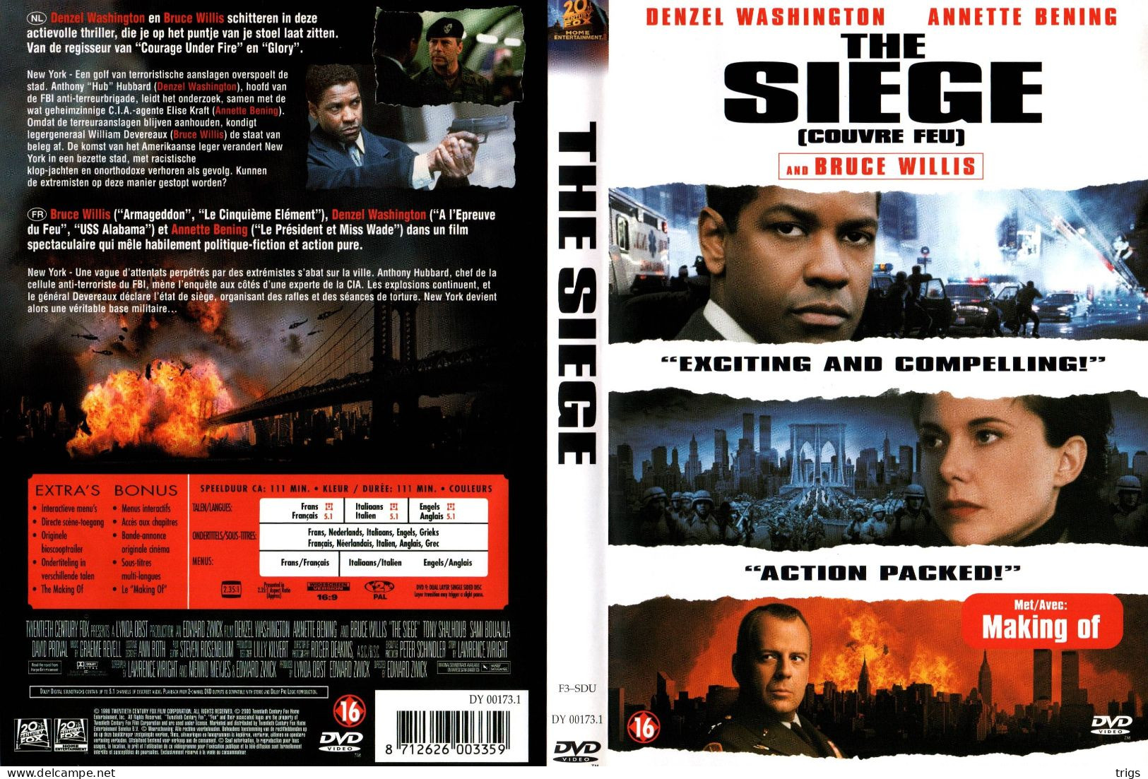 DVD - The Siege - Politie & Thriller