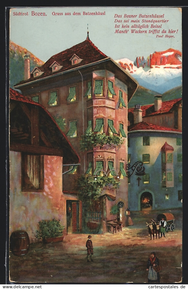 Cartolina Bolzano, Ca` De Bezzi Dal Secolo XIV.  - Bolzano