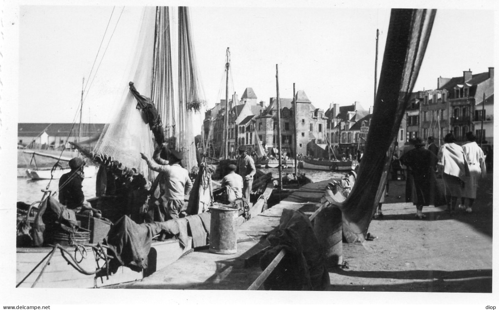 Photo Vintage Paris Snap Shop-bateau Boat Port P&egrave;che Fishing Port  - Bateaux