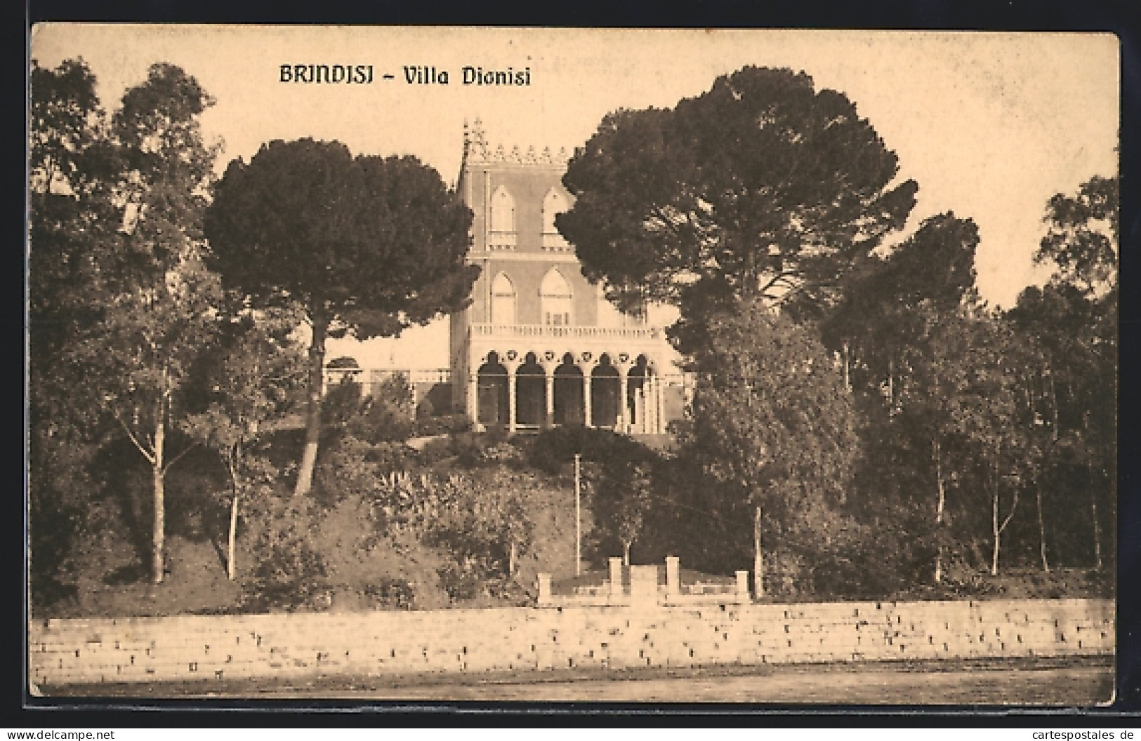 Cartolina Brindisi, Villa Dionisi  - Brindisi
