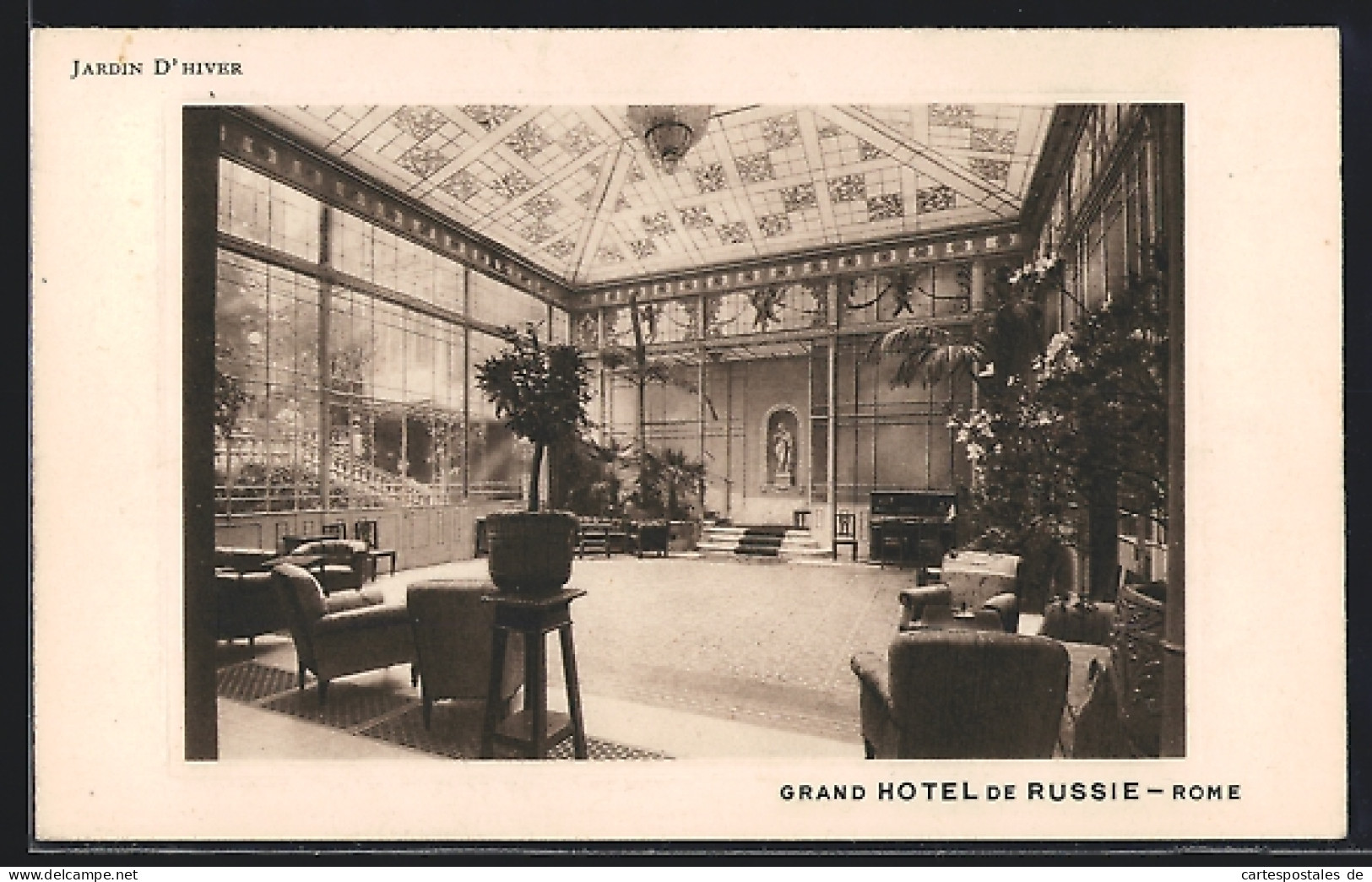 Cartolina Rome, Grand Hotel De Russie, Jardin D`Hiver  - Sonstige & Ohne Zuordnung
