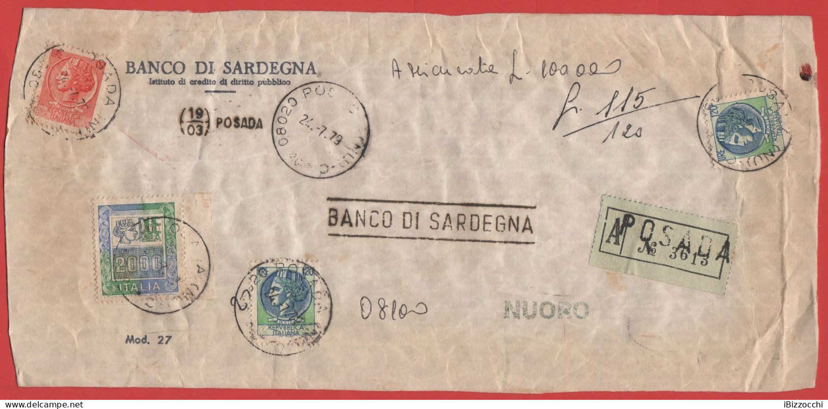 ITALIA - Storia Postale Repubblica - 1979 - 10 Antica Moneta Siracusana + 2x 120 Antica Moneta Siracusana + 2000 Alti Va - 1981-90: Marcophilie