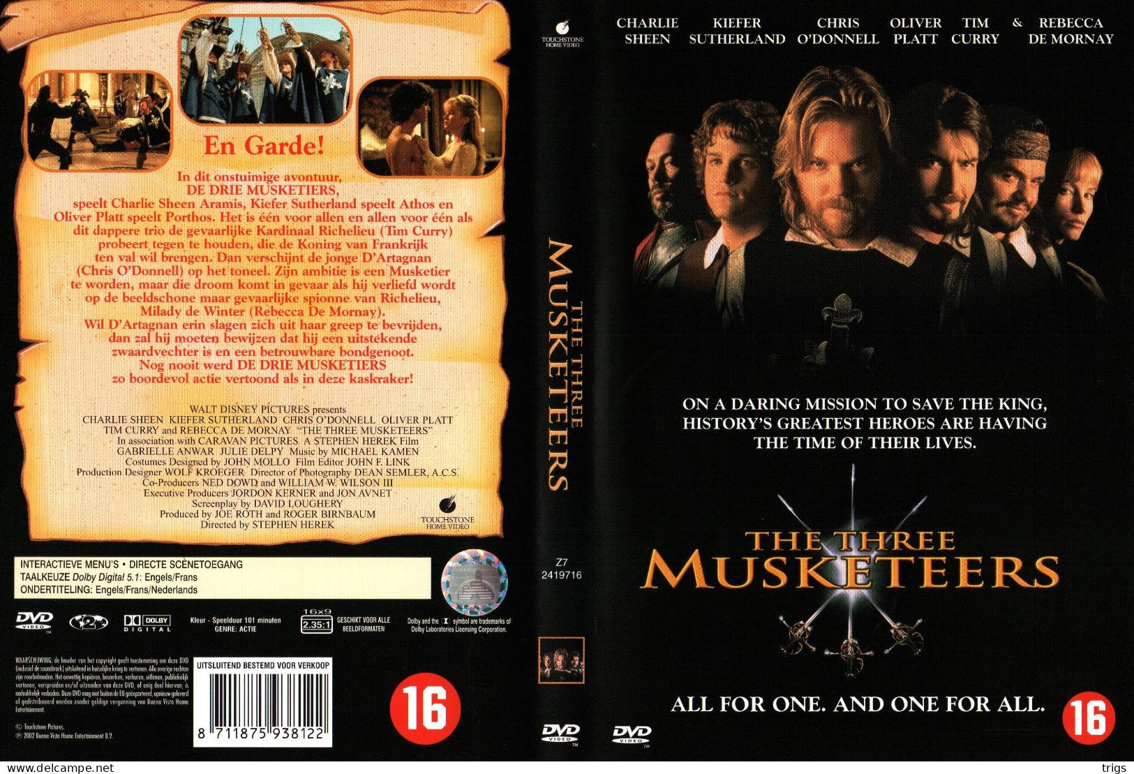 DVD - The Three Musketeers - Acción, Aventura