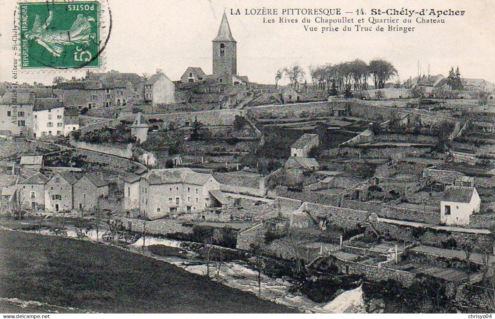 4V4Sb   48 Saint Chély D'Apcher Quartier Du Chateau Vue Prise Du Truc De Bringer (pas Courante) - Saint Chely D'Apcher