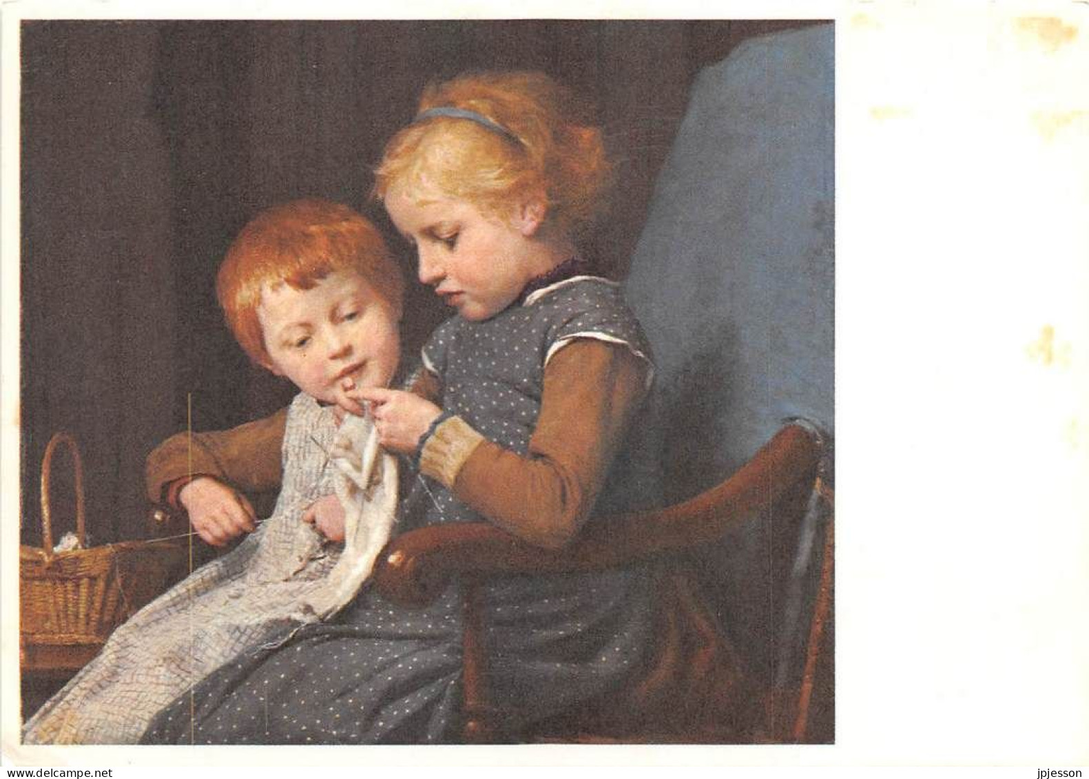 ILLUSTRATEUR - ALBERT ANKER - LA LECON DE TRICOTAGE - AIDE SUISSE AUX TUBERCULEUX - Other & Unclassified