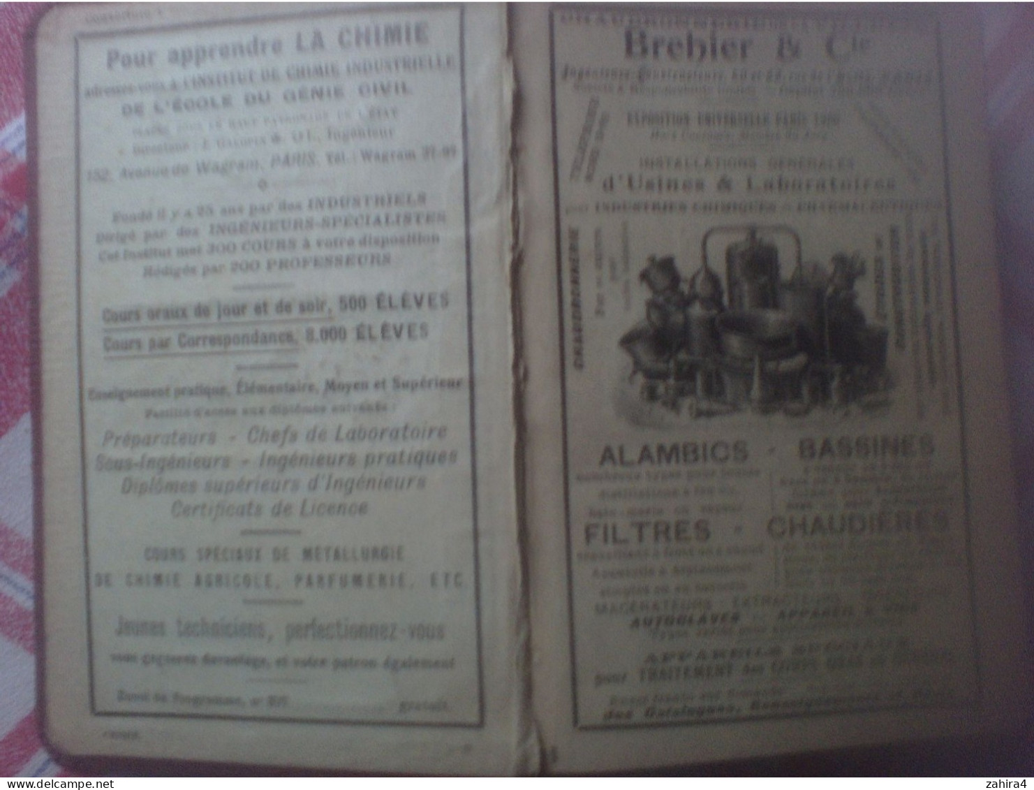 Chimie Agenda Dunod Paris Pub AlambicZodiac - Emile Javet-  Pages Vierges Pour Notes - Autres & Non Classés