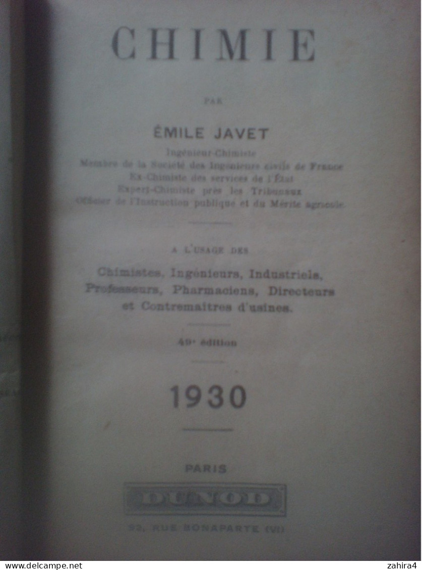 Chimie Agenda Dunod Paris Pub AlambicZodiac - Emile Javet-  Pages Vierges Pour Notes - Autres & Non Classés