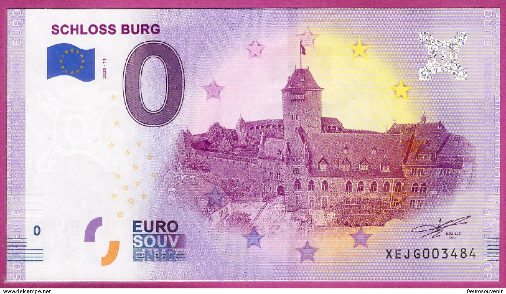 0-Euro XEJG 2020-11 SCHLOSS BURG - Private Proofs / Unofficial