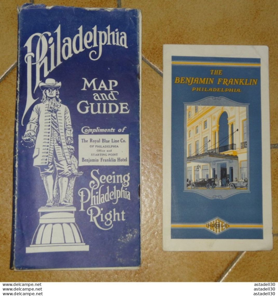 PHILADELPHIA Map And Guide - 1928 .........Caisse-40 - Reiseprospekte