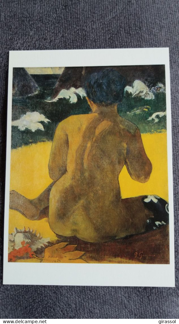 CPM ART TABLEAU GAUGUIN NU VAHINE NO TE MITI 1892 MUSEE BEUX ARTS BUENOS AIRES EXPO GAUGUIN GRAND PALAIS PARIS 1989 - Malerei & Gemälde