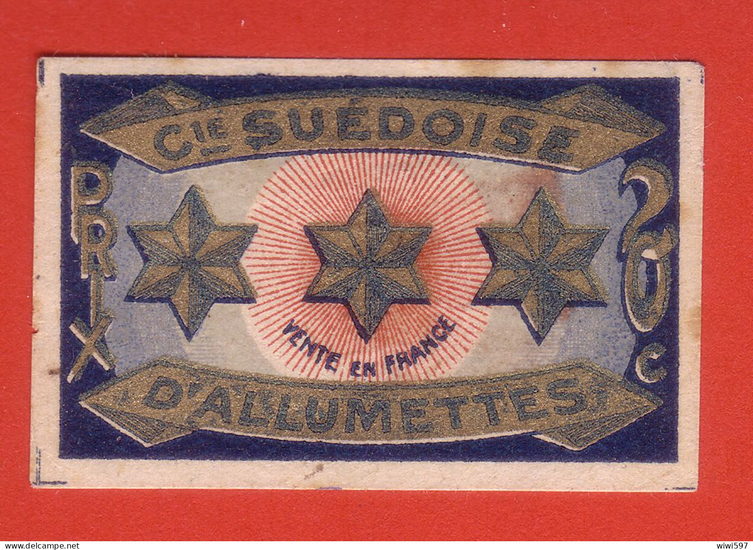 ÉTIQUETTE DE BOITE D'ALLUMETTES - MIGNONNETTE 3 ÉTOILES - Matchbox Labels