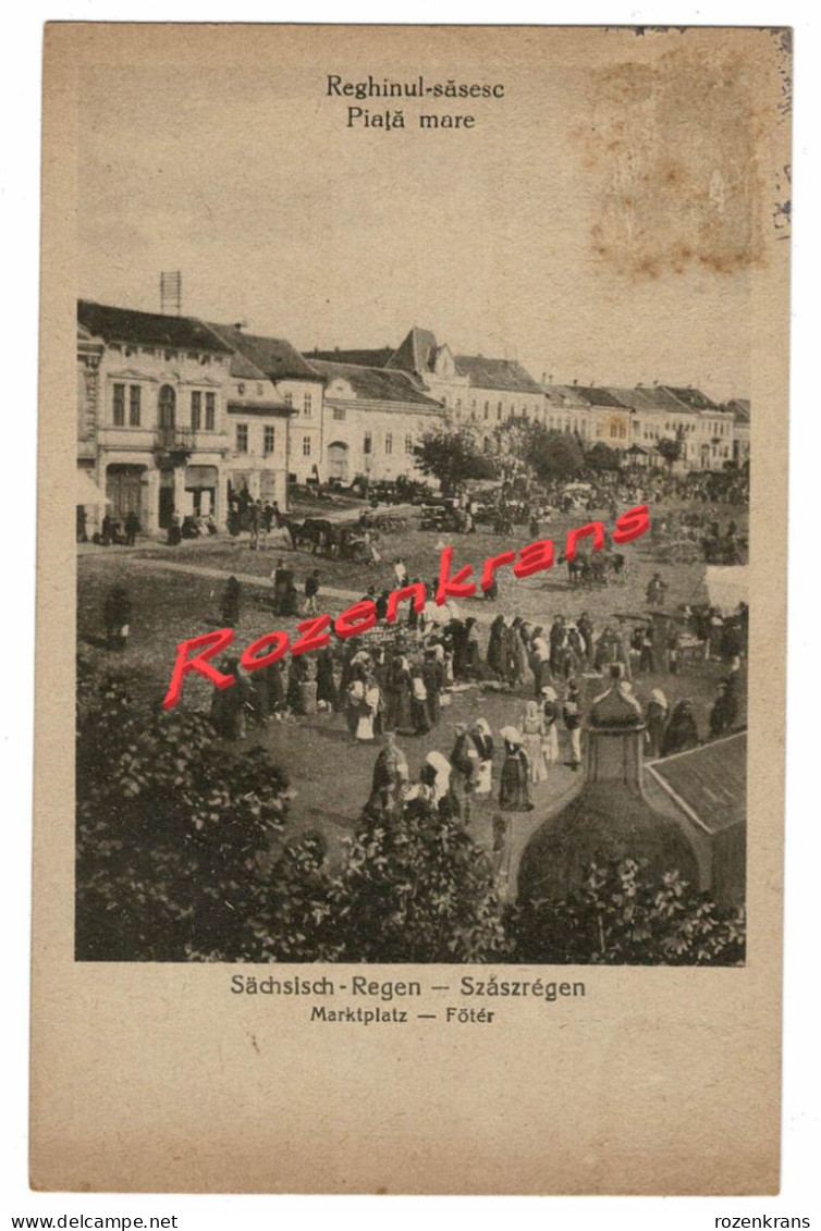 Rare Old Postcard CPA Reghin Piata Mare Sächsisch Regen Szászrégen Romania Roumanie Erdély Transylvania - Roumanie