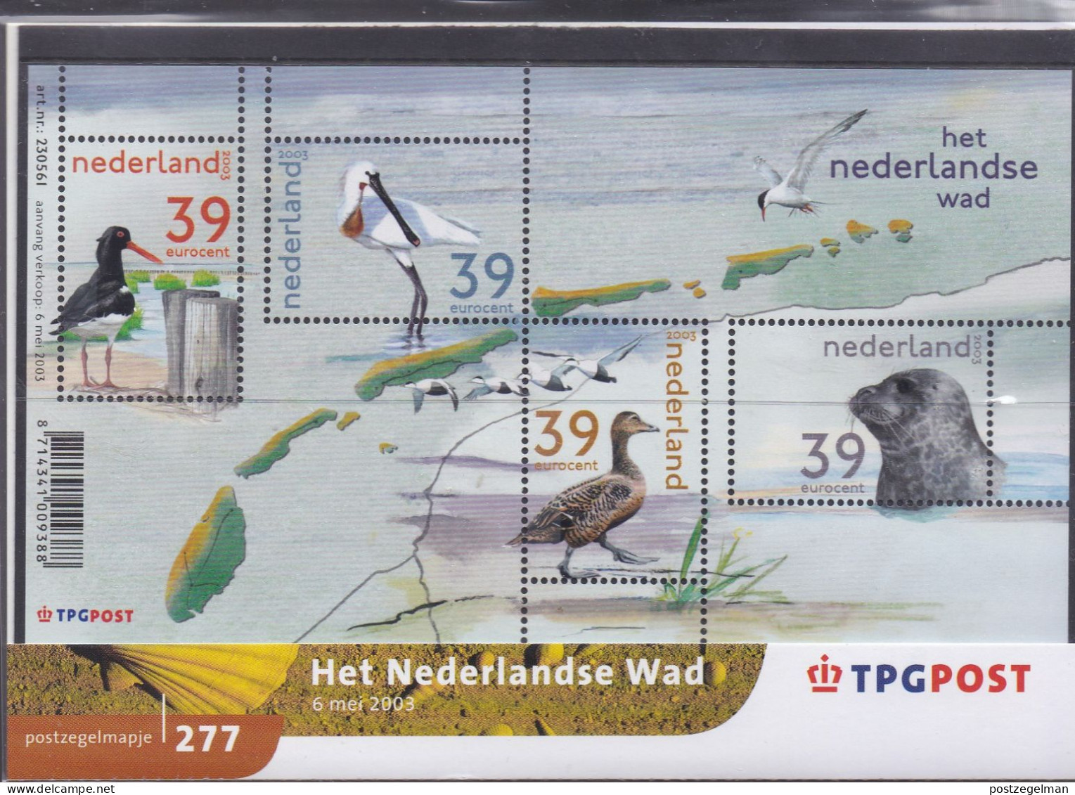 NEDERLAND, 2003, MNH Zegels In Mapje, Nederlandse Wad , NVPH Nrs. 2170, Scannr. M277 - Neufs