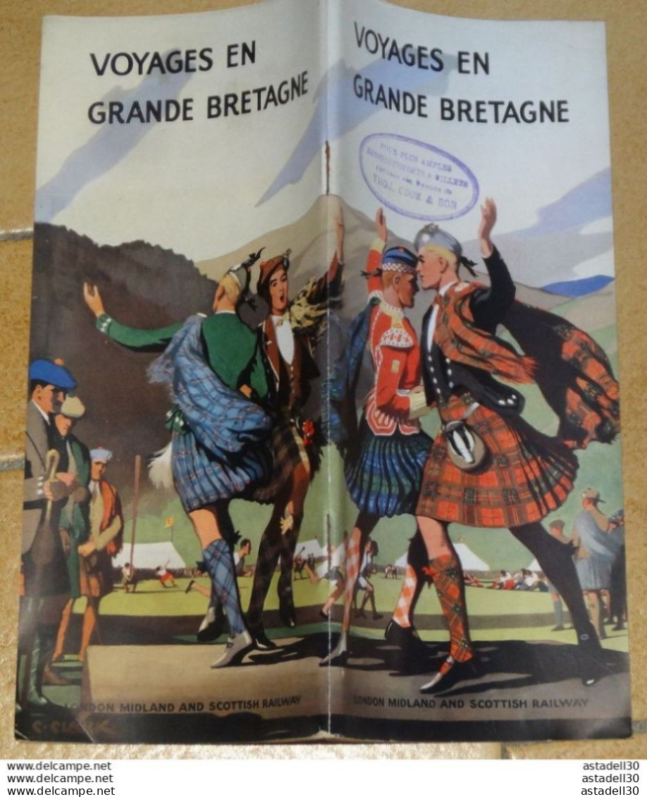 Dépliant Voyages En GRANDE BRETAGNE , London Midland Scottish Railways, 1930s'.........Caisse-40 - Toeristische Brochures