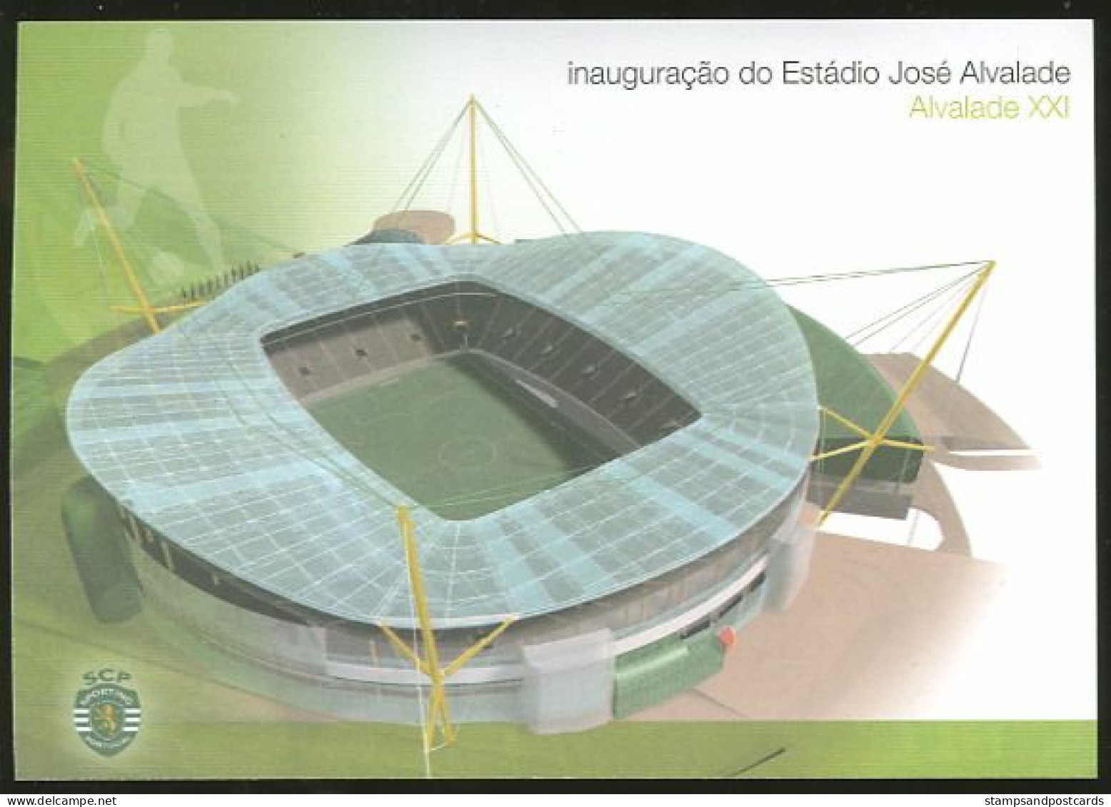 Portugal Football Nouveau Stade Sporting Recommandée Premier Jour Entier Postal 2003 Soccer New Stadium R Stationery - Beroemde Teams