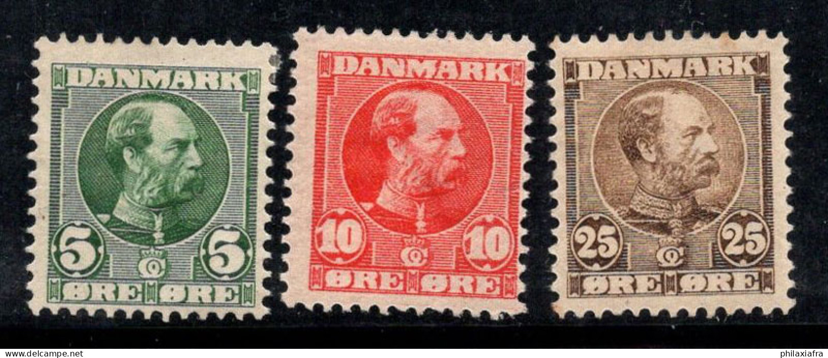 Danemark 1904 Mi. 47-48, 50 Neuf * MH 60% Roi Christian IX - Ungebraucht