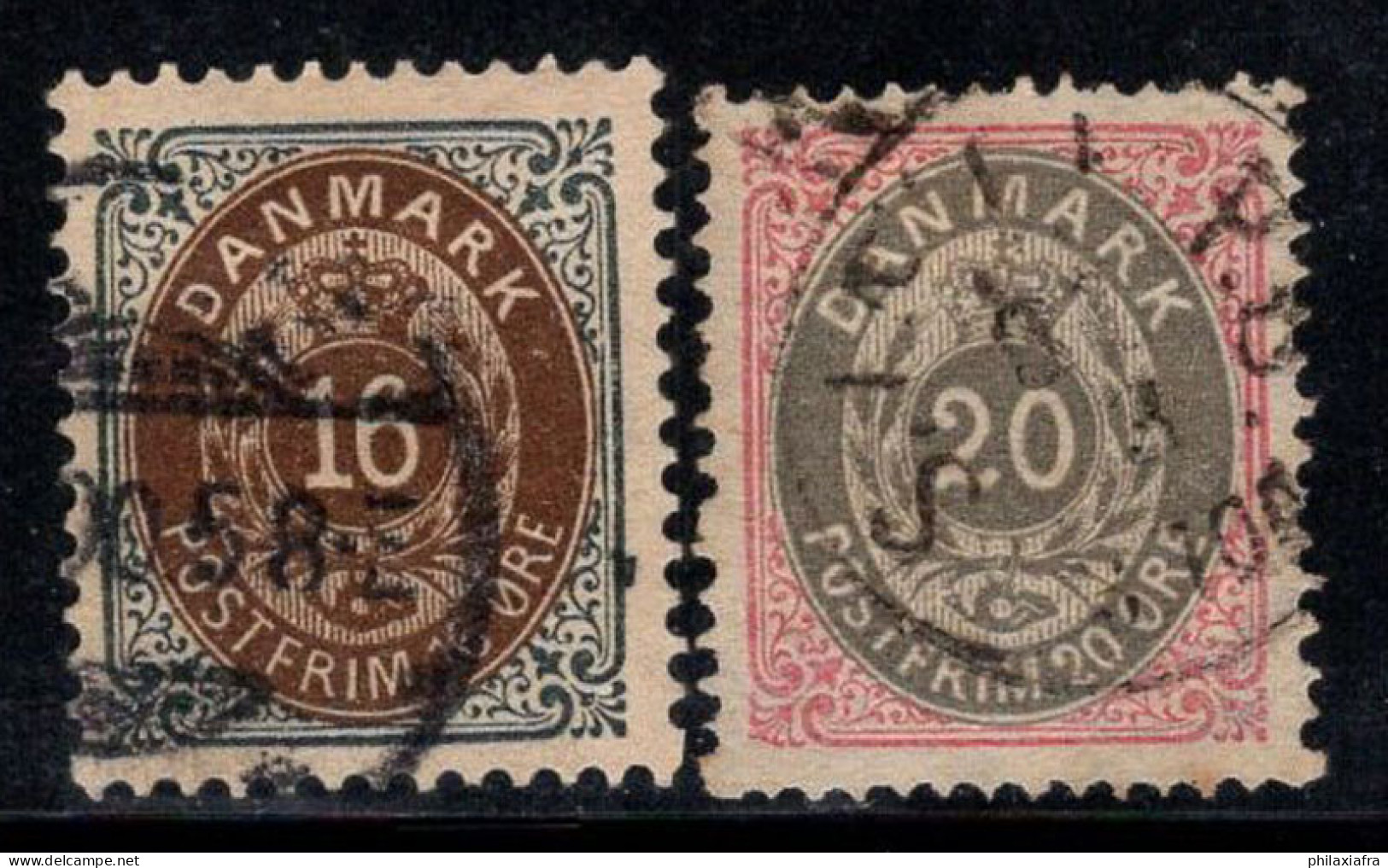 Danemark 1875 Mi. 27-28 Oblitéré 100% 16, 20 O, Armoiries - Used Stamps