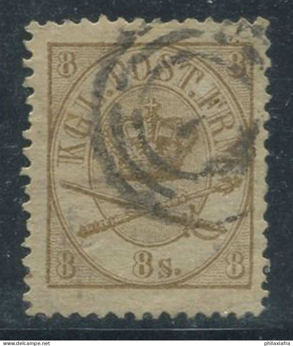 Danemark 1864 Mi. 14A Oblitéré 80% Signé 8 S, Armoiries - Used Stamps