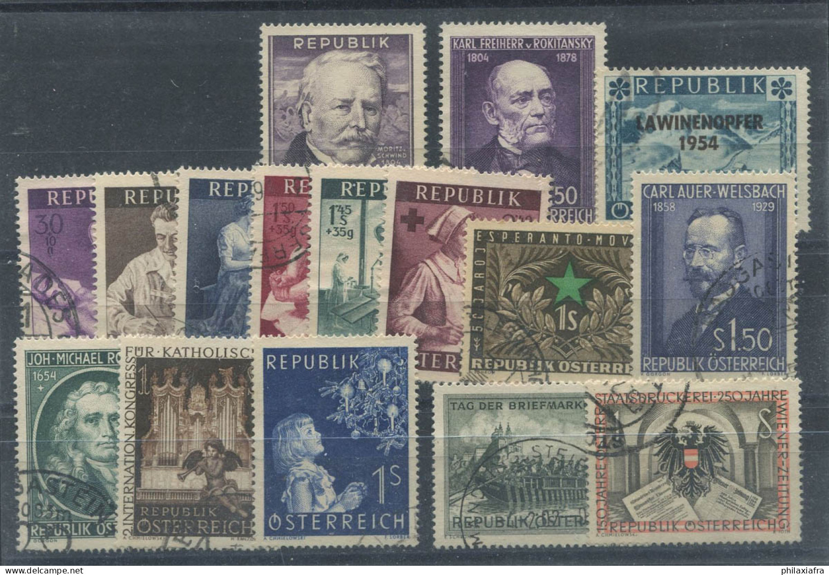 Autriche 1954 Mi. 996-1011 Oblitéré 100% Année Complète Célébrités, Culture - Used Stamps