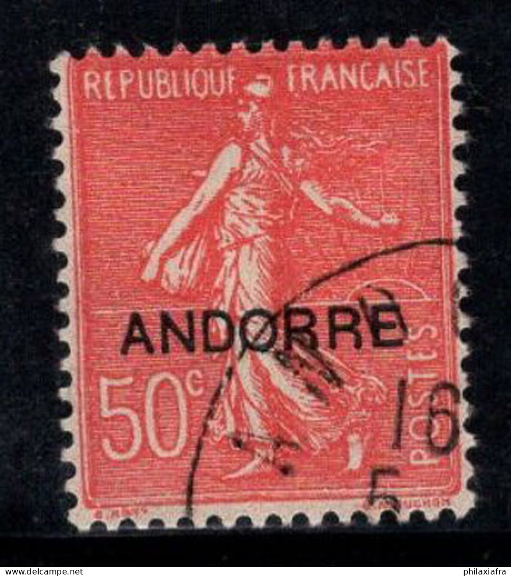 Andorre Française 1931 Mi. 13 Oblitéré 100% 50 C Surimprimé - Gebraucht