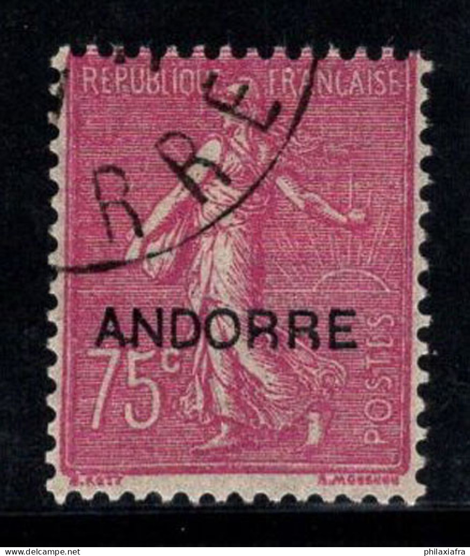 Andorre Française 1931 Mi. 15 Oblitéré 100% Surimprimé 75 C - Usati