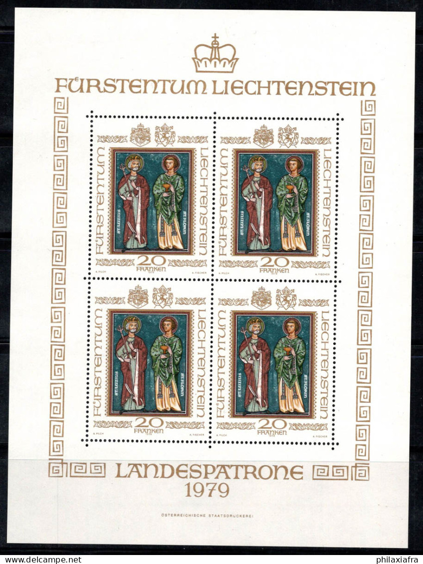 Liechtenstein 1979 Mi. 734 Mini Feuille 100% Neuf ** Saint Lucius - Blocs & Feuillets