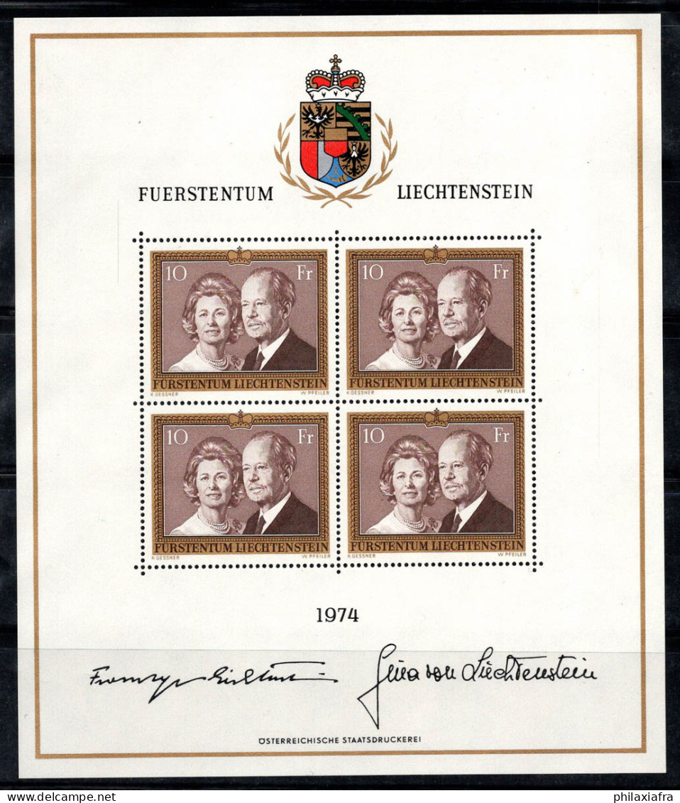 Liechtenstein 1974 Mi. 614 Mini Feuille 100% Neuf ** Le Prince François-Joseph - Blocks & Sheetlets & Panes